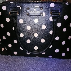 Kate Spade back and tan polka bag